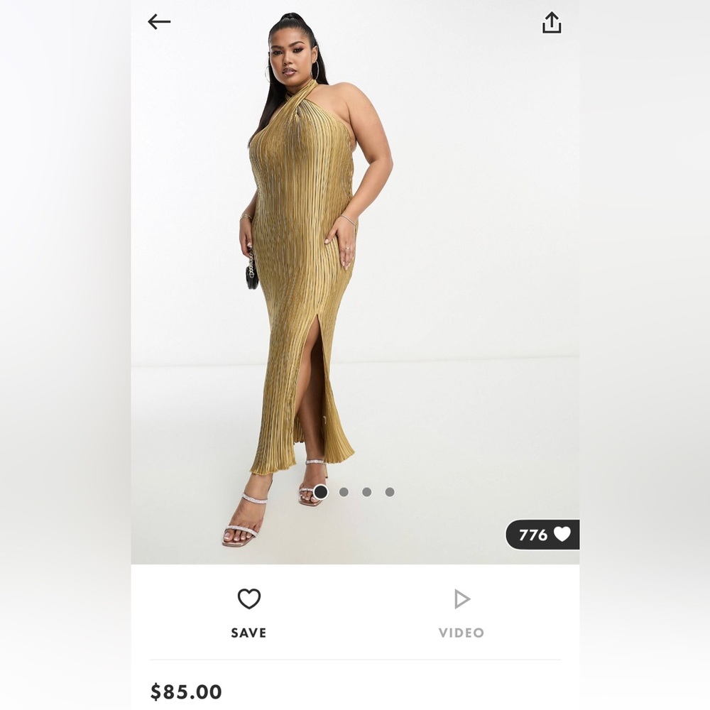 ASOS GOLD full length beautiful dress!!